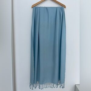 Light Blue Wool Pashmina Wrap
